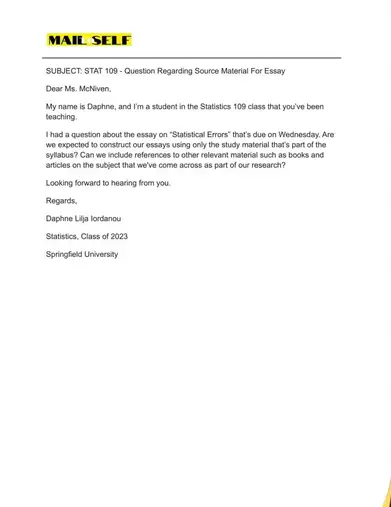 How To Address A Teaching Assistant In Your Email Mail To Self