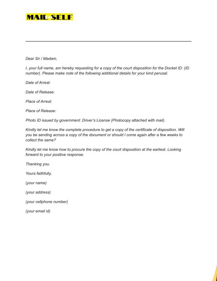 Court Disposition: How To Templates Examples Mail To Self Court Disposition: How To Templates Examples Mail To Self