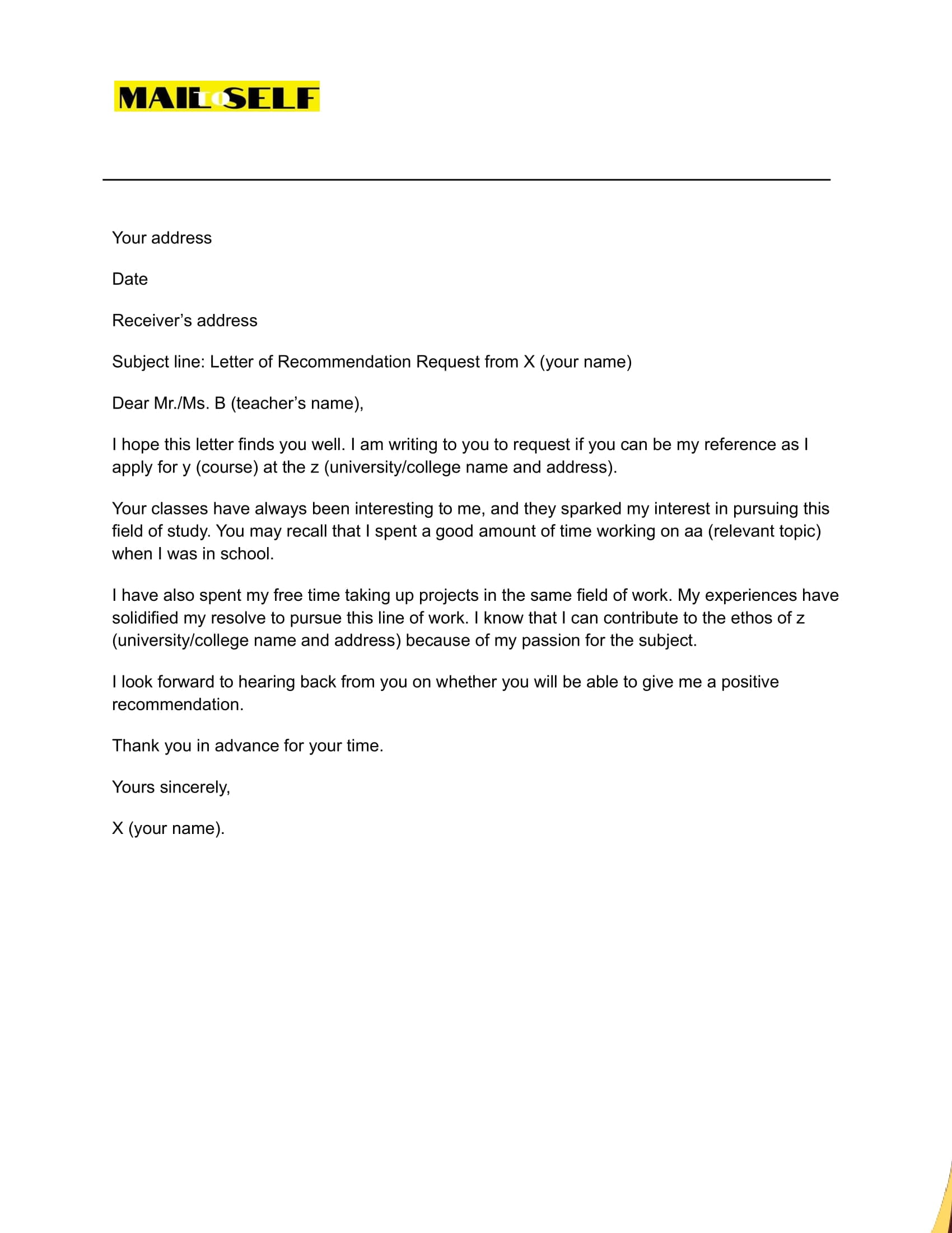 How To Request A Letter Of On Naviance [With Templates