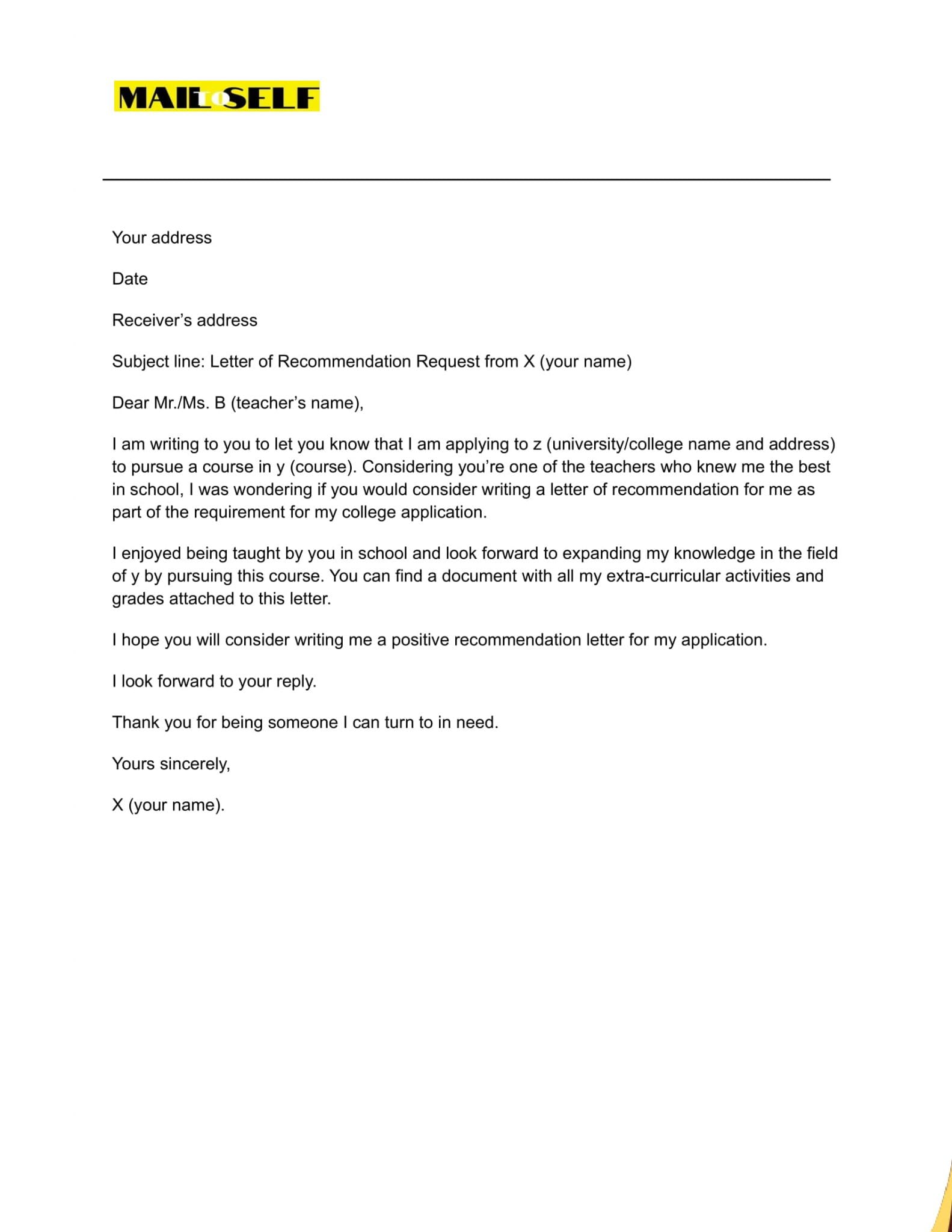 How To Request A Letter Of On Naviance [With Templates