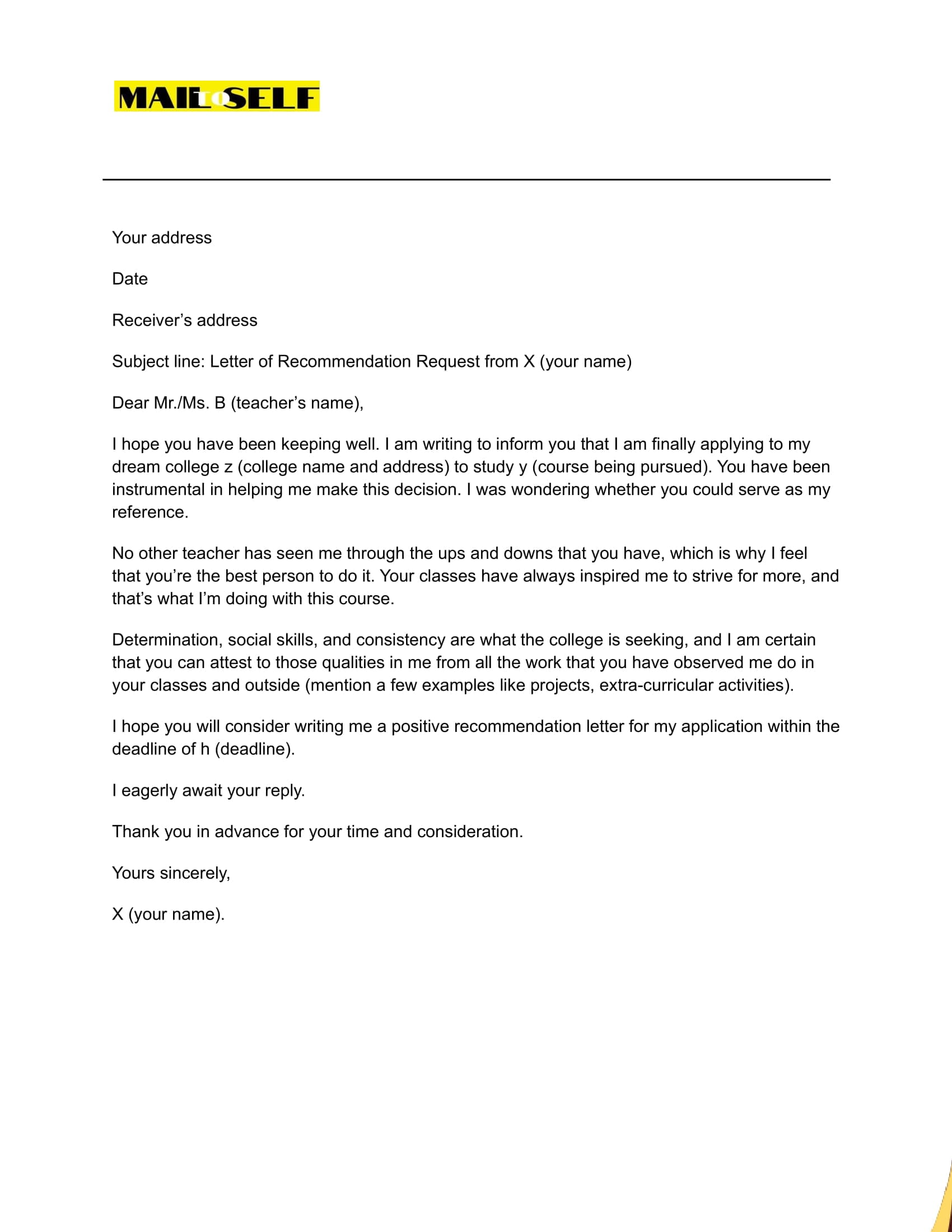 How To Request A Letter Of On Naviance [With Templates