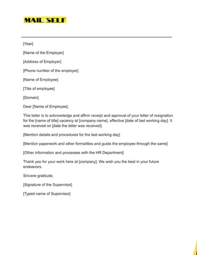 How To Respond To A Resignation Letter From Your Best Employee Mail To Self