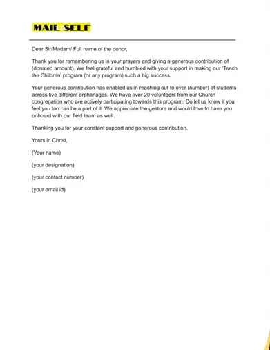 Thank You Letter For Donation To Church How To Templates Examples Mail To Self Thank You Letter For Donation To Church How To Templates Examples Mail To Self