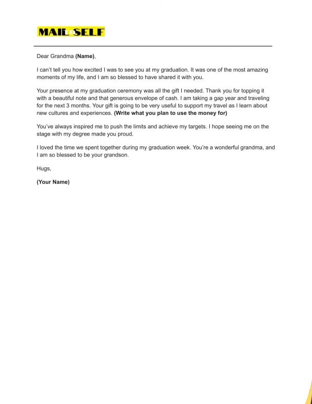 Thank You Letter For Graduation Money How To, Templates & Examples