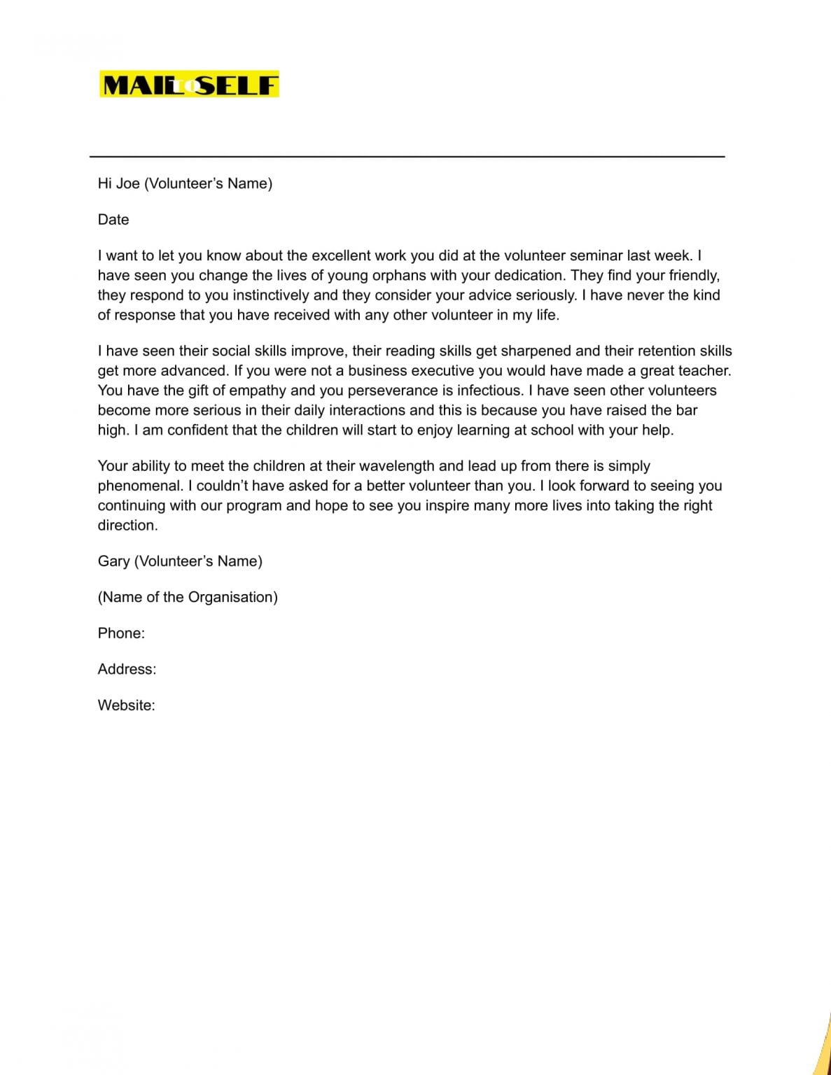 Thank You Letter For Volunteering How To, Templates & Examples Mail