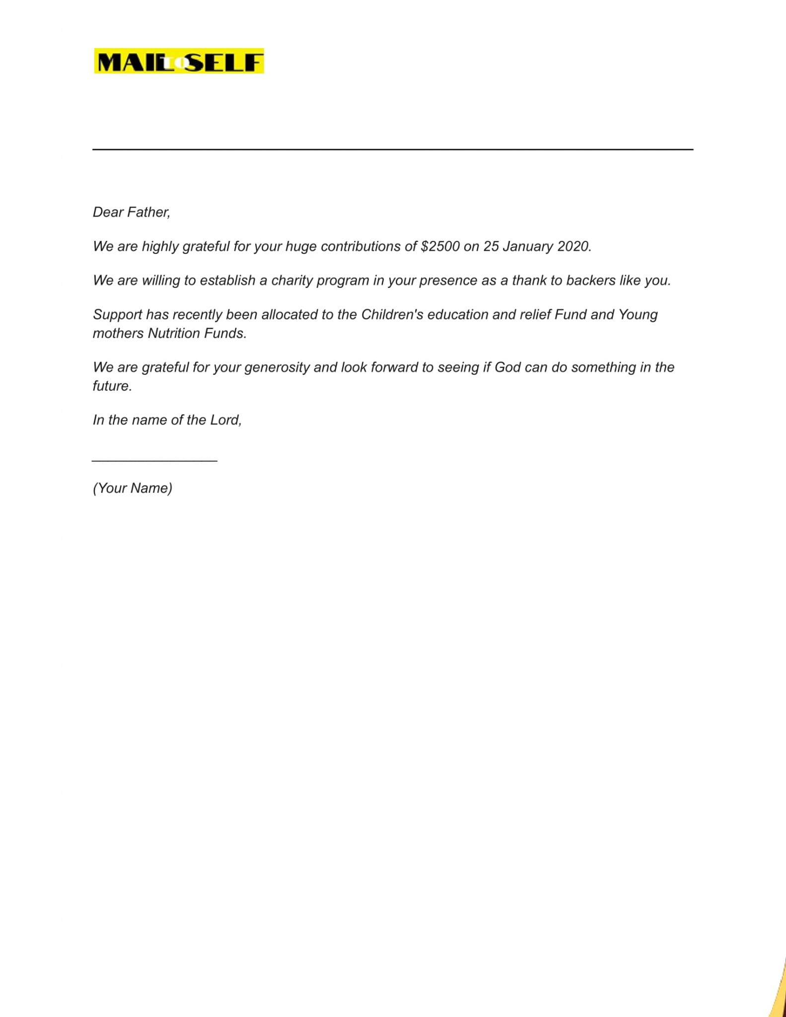Thank You Letter To A Church Congregation How To, Templates & Examples