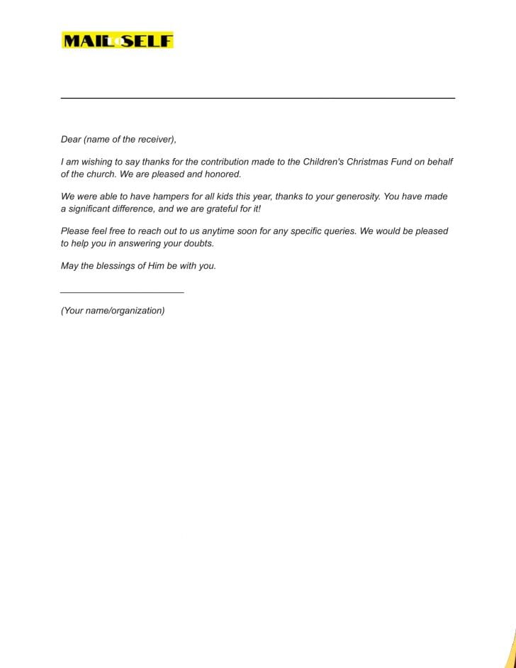 Thank You Letter To A Church Congregation How To, Templates & Examples