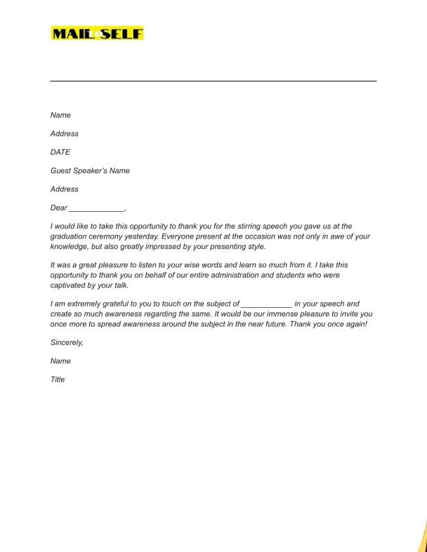 thank you note from guest to host