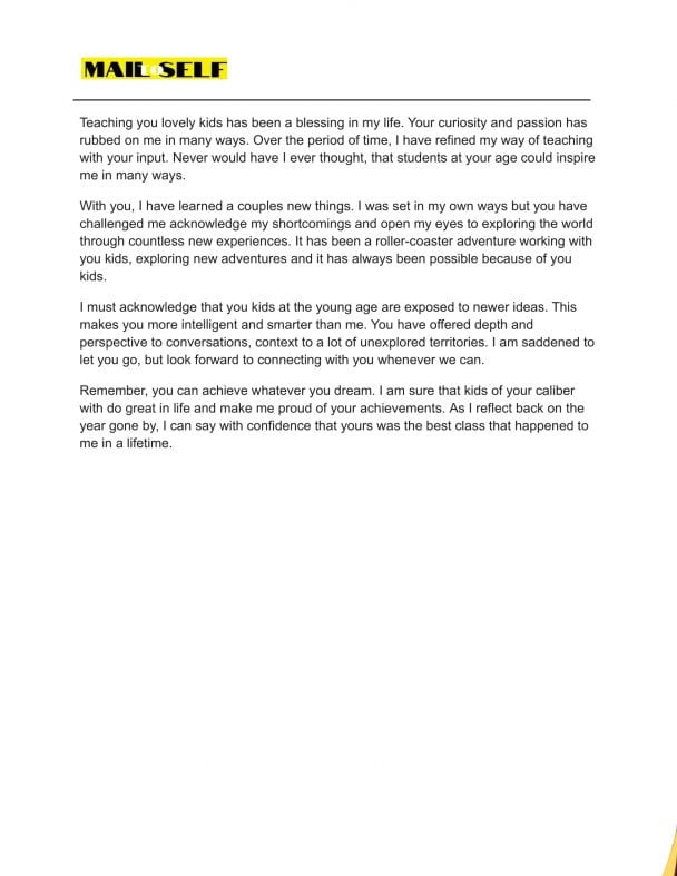 Thank You Letter To Students From Teacher How To, Templates & Examples
