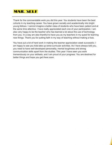 Thank You Letter To Students From Teacher How To Templates Examples Mail To Self Thank You Letter To Students From Teacher How To Templates Examples Mail To Self