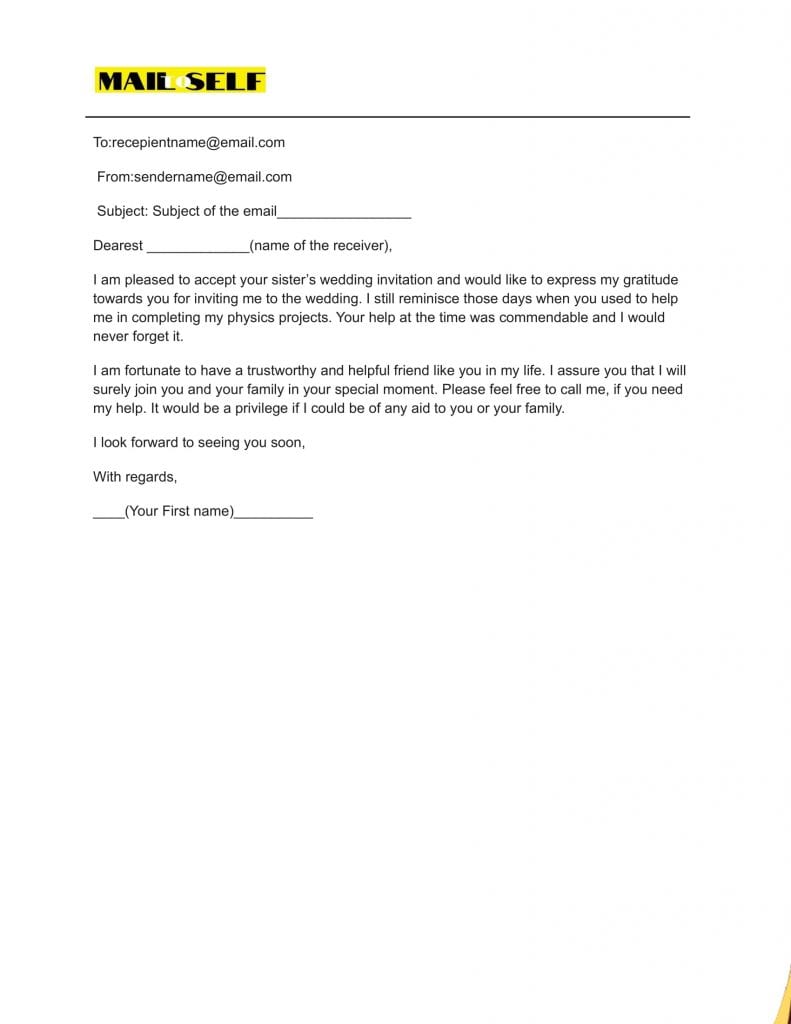 Sample #4 Thank You Letter To Your Best Friend