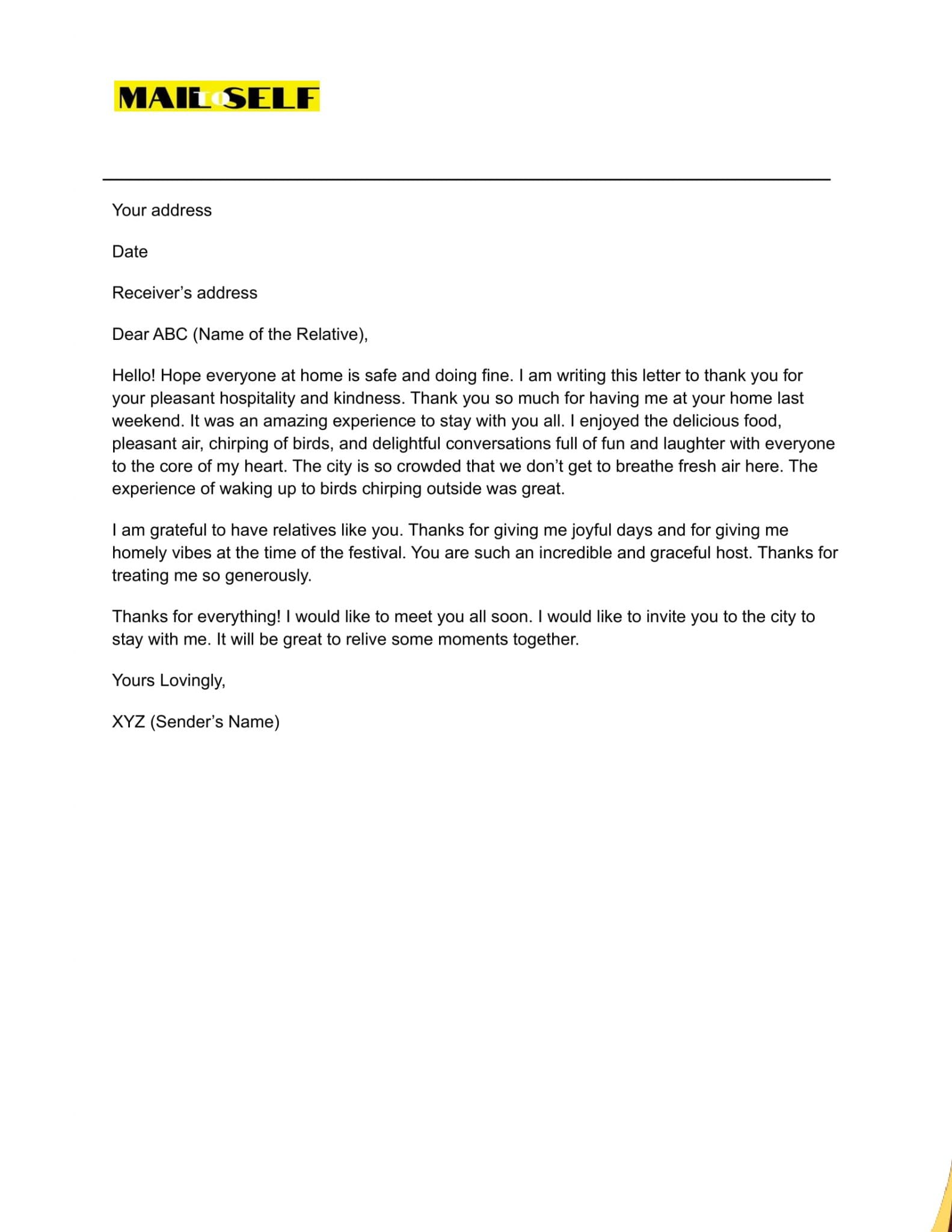 Thank You Letter for Hospitality How To, Templates & Examples Mail