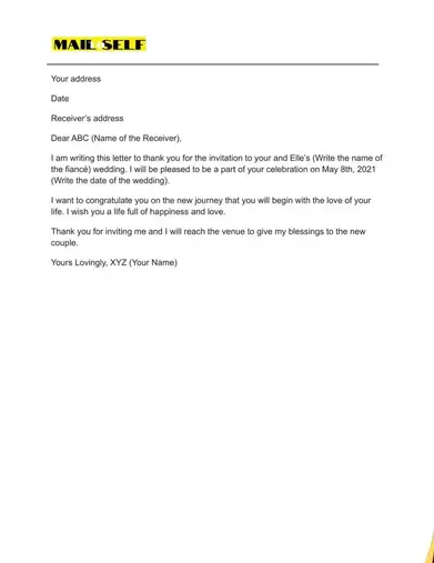 Thank You Letter For Invitation How To Templates Examples Mail To Self