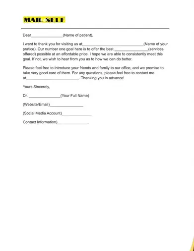 Thank You Letter To Patients How To Templates Examples Mail To Self