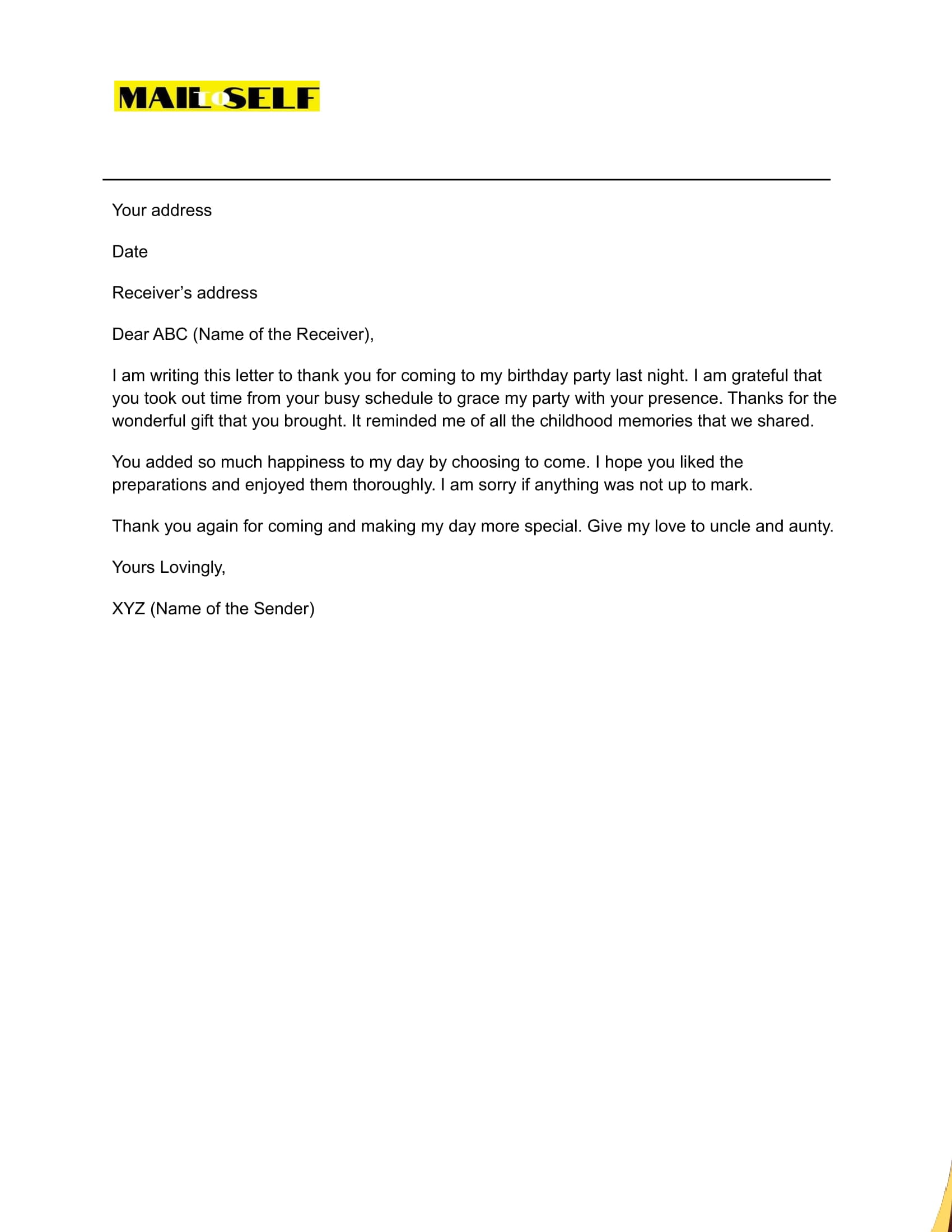 Thank You Letter to Friends: How to, Templates & Examples | Mail To Self