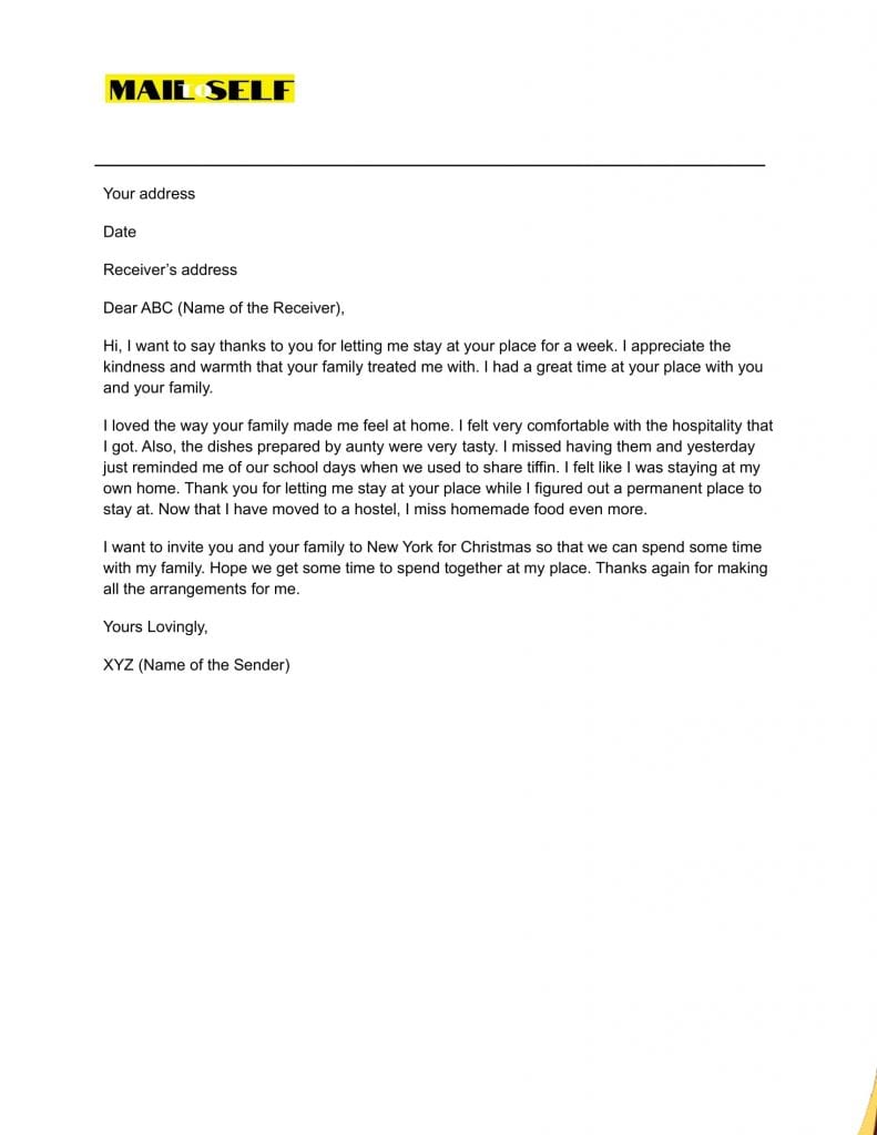 Thank You Letter to Friends Sample #5 Sample #5 for Thank You Letter to Friends
