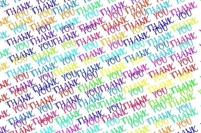 Thank You Message Written On A White Background